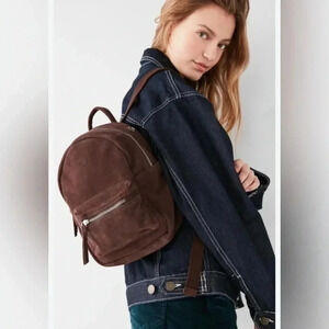 Urban Outfitters Classic Mini brown suede backpack